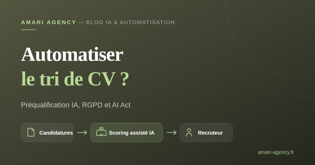 Illustration automatisation du tri de CV et de la préqualification des candidats