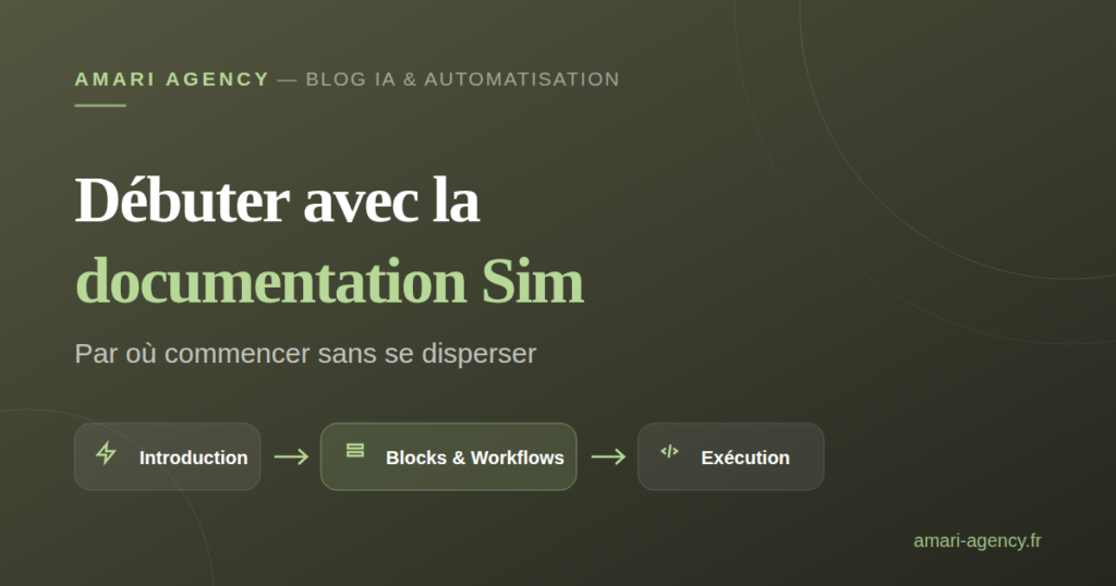 Débuter avec la documentation Sim Studio : Introduction, Blocks et Workflows, Exécution