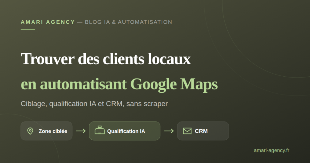 Illustration : trouver des clients locaux en automatisant Google Maps