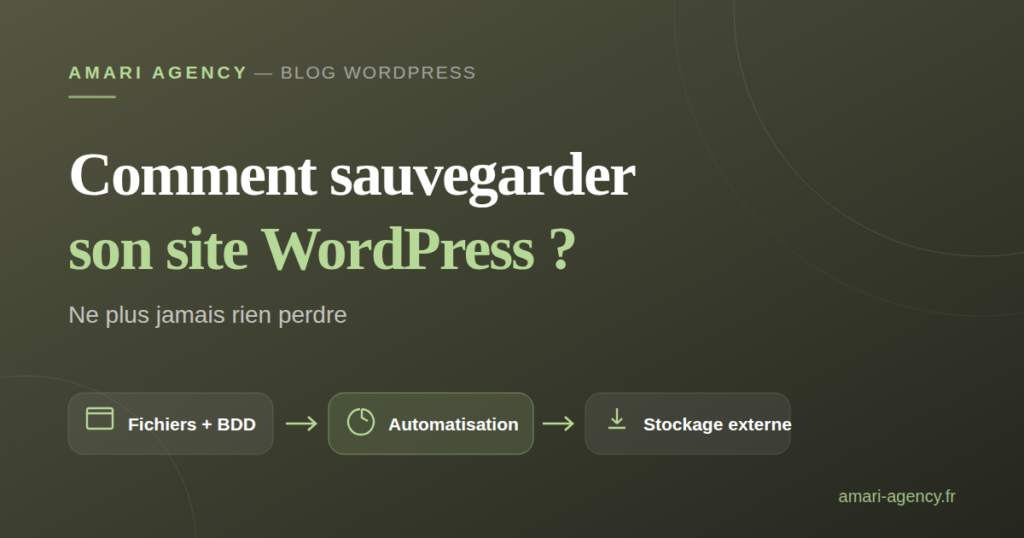 Comment sauvegarder son site WordPress ? Ne plus jamais rien perdre