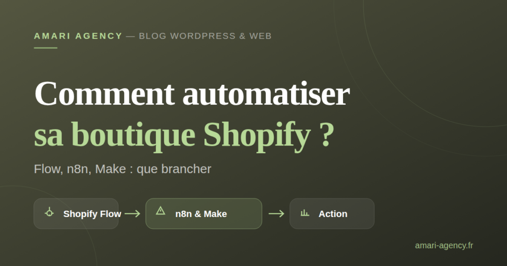 Comment automatiser Shopify ? Flow, n8n, Make : que brancher ?