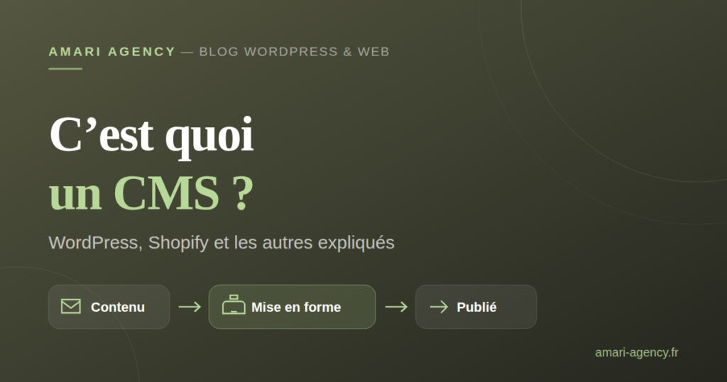 C’est quoi un CMS ? WordPress, Shopify et les autres expliqués — Amari Agency