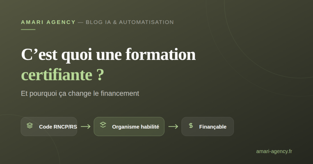 C’est quoi une formation certifiante ? Et pourquoi ça change le financement
