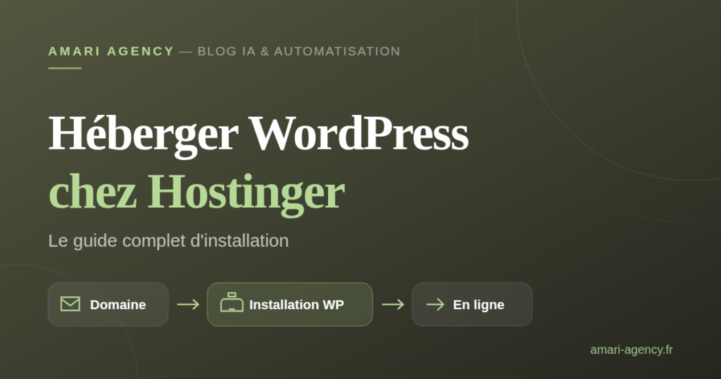 Guide pour héberger son site WordPress chez Hostinger