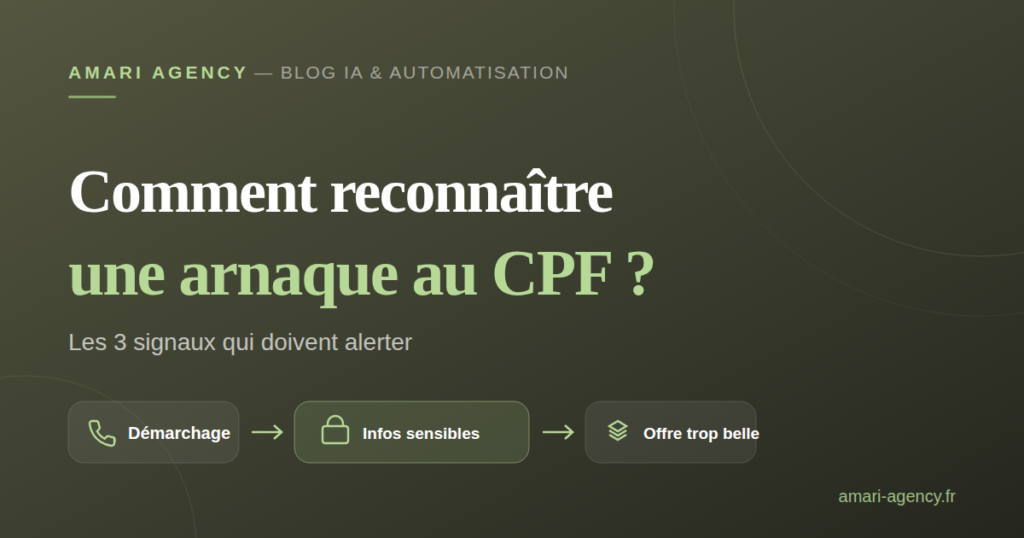Illustration : comment reconnaître une arnaque au CPF, les 3 signaux qui doivent alerter