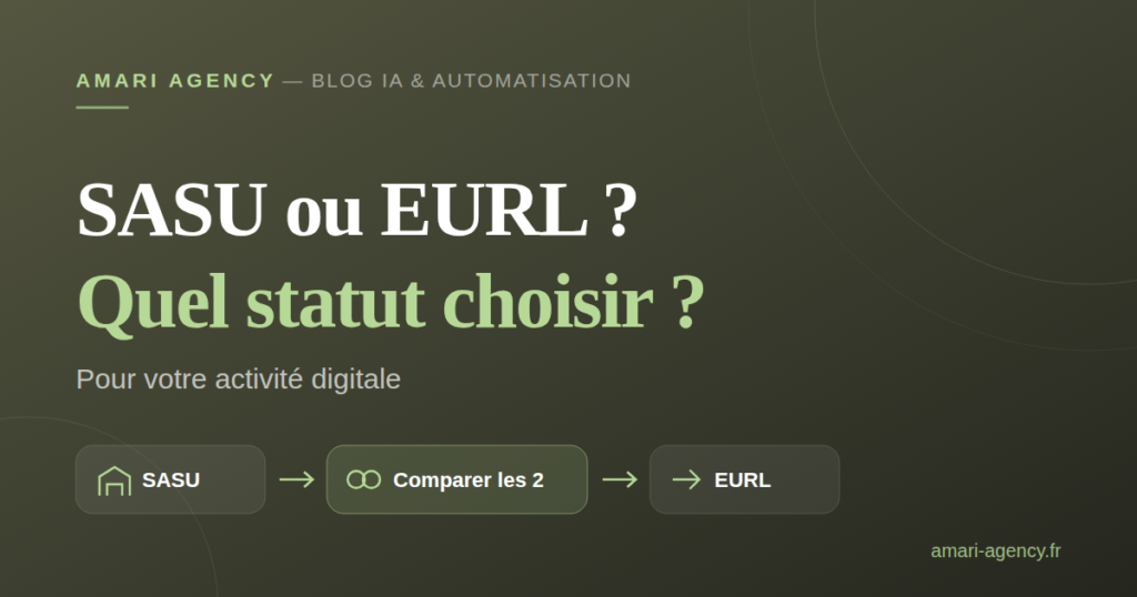 SASU ou EURL : quel statut pour votre activité digitale ?