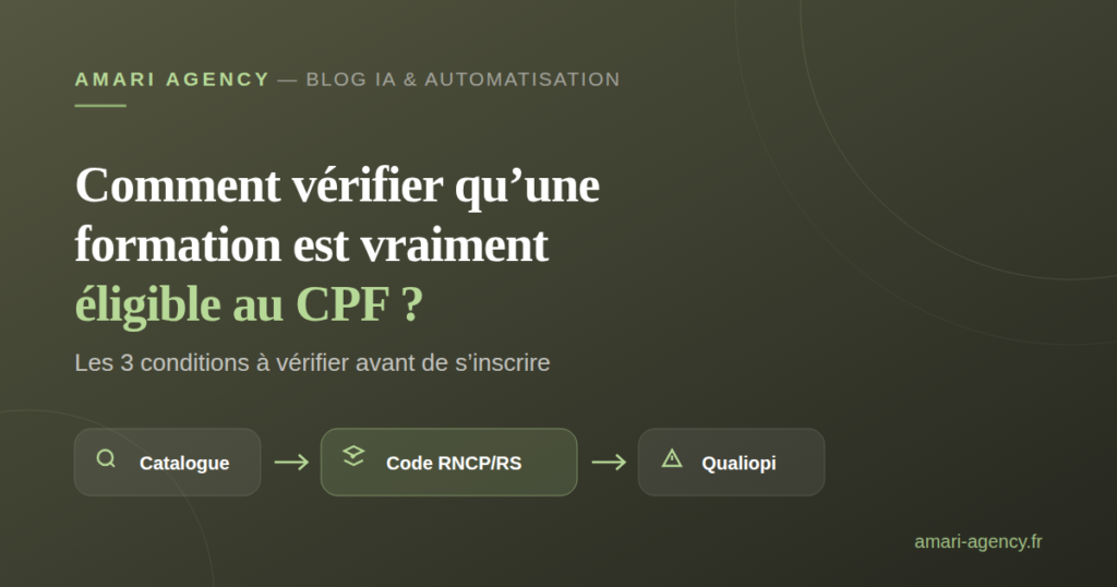 Comment vérifier qu’une formation est vraiment éligible au CPF ?