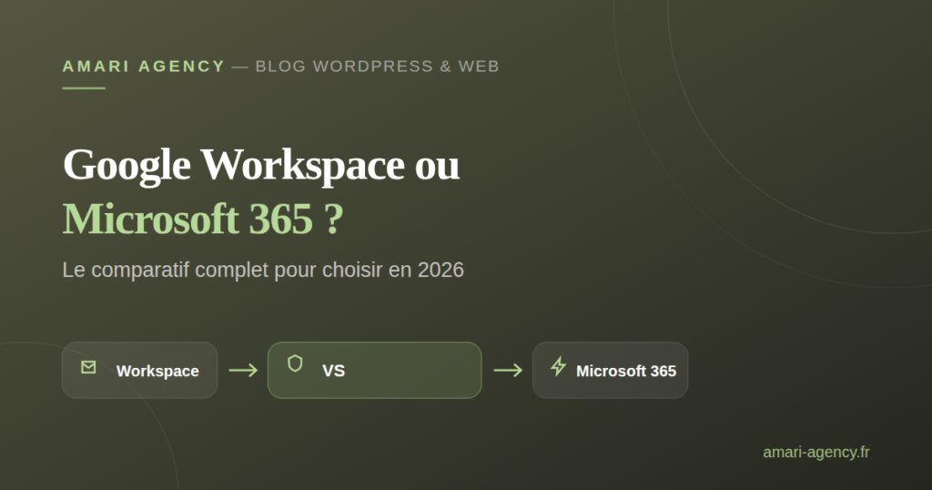 Comparatif visuel entre Google Workspace et Microsoft 365