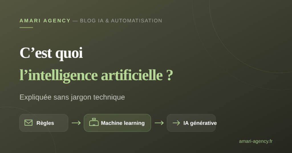 C'est quoi l'intelligence artificielle ? Illustration Amari Agency